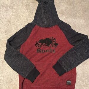 Roots Kids Red and Black Knit Hoodie